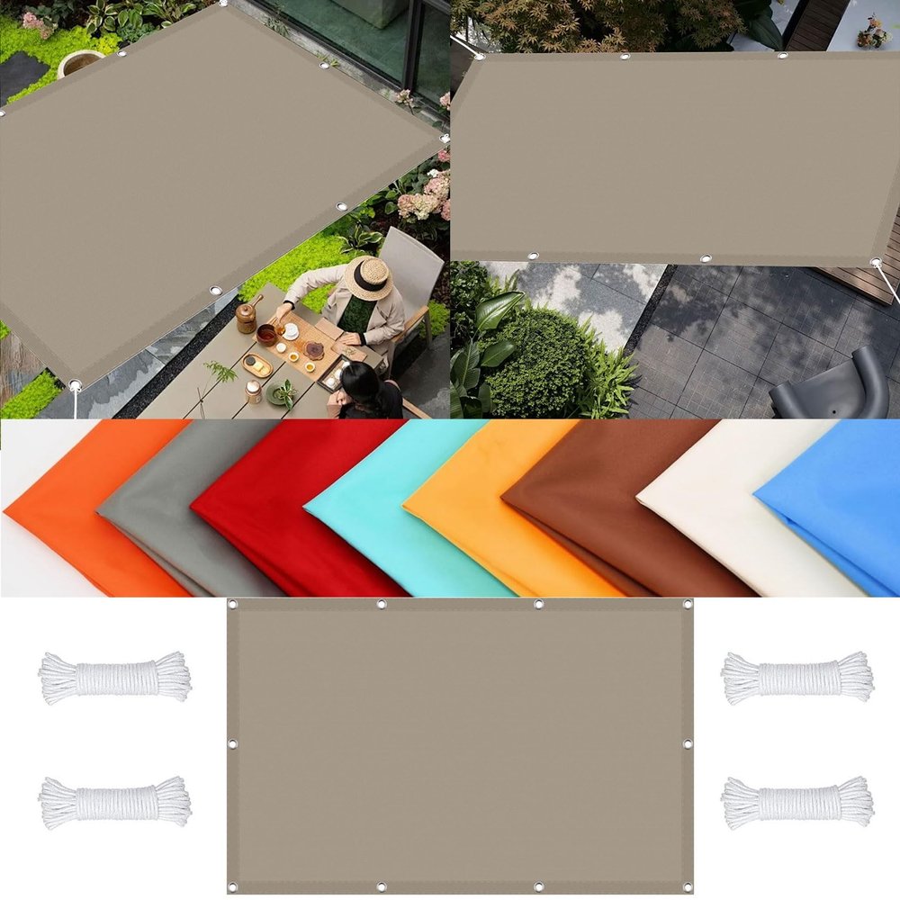 Shade Sail with Eyelets, 3.6 x 4.2 m, Taupe