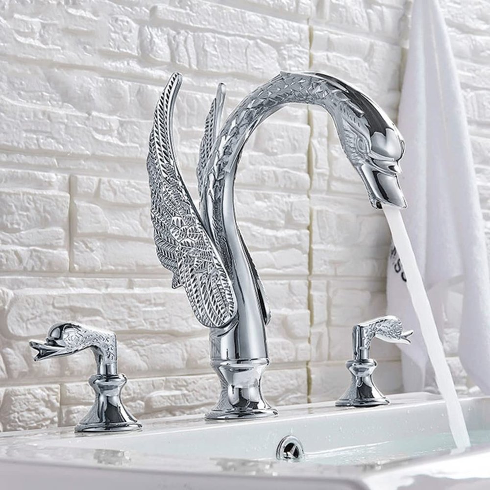 3-Piece 2-Handle Bathroom Sink Faucet