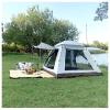 GLJTUO 4-Person Family Tunnel Tent with 2 Doors, 4 Windows and Porch view 1