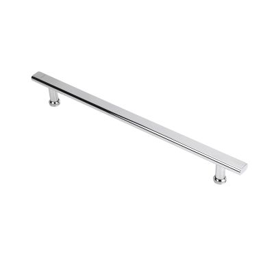LXZSMH Bathroom Shower Glass Door Handle, SUS304 Stainless Steel, Polished Chrome, Single-Sided, 400 mm
