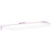 vidaXL Solid Acacia Wood Tabletop 100x40x2.5 cm, Rectangular, Live Edge view 3