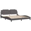 vidaXL Bed Frame Without Mattress Zadar Gray 180 x 200 cm Faux Leather view 1