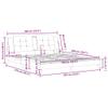 vidaXL Bed Frame Without Mattress Zadar Gray 180 x 200 cm Faux Leather view 3