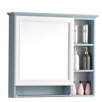 Generic Bathroom Cabinet, Wall-Mounted Storage Cabinet, Medicine Cabinet with HD Silver Mirror and Extended Towel Rack, for Bathroom, Kitchen, or Bedroom (A, 70 cm)