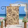 Beige Antique Floral Garden Flag, 12 x 18 in, Double-Sided Outdoor Flag view 4