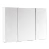 Wall-Mounted Bathroom Medicine Cabinet with 3 Mirrored Doors, Frameless Mirrors, Shelves, Recessed or Surface Mount, 39 in W x 27 in H x 5 in D view 1
