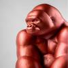 Lladró Limited Edition Gorilla Metallic Red Sculpture #9747 view 2
