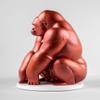 Lladró Limited Edition Gorilla Metallic Red Sculpture #9747 view 3