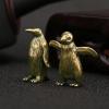 JUDUOYANXIAN Bookshelf Decor, Brass Standing Penguin Statue, 3 x 2.6 cm view 4
