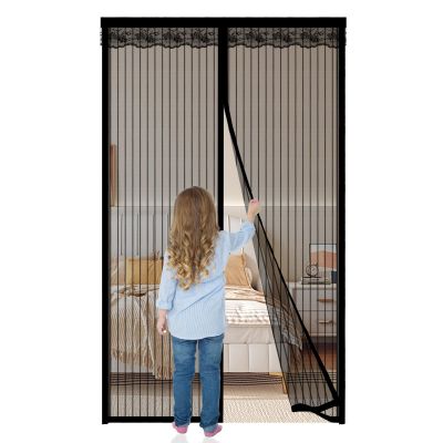 Magnetic Insect Screen Door Curtain, 95 x 225 cm, Black