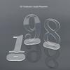 3D ABS Table Numbers, 4.7-Inch Transparent Table Signs with Stand view 3