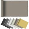 Rectangular Sun Shade Sail 3.3 x 5 m, Waterproof, 98% UV Protection, with Ropes, Taupe view 1