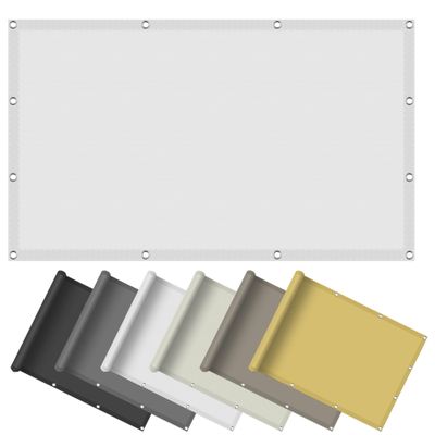 Custom-Made Shade Sail with Grommets, 4 x 5.3 m, Waterproof, 98% UV Protection, White