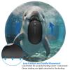 BREAUX Funny Round Rubber Mouse Pad with Dolphin Print, 2-Pack, Black view 4