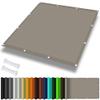 Waterproof Rectangular Shade Sail 1.2 x 5.4 m, 98% UV Protection, Taupe view 1