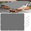 Rectangular Sun Shade Sail 3.2 x 6.5 m, Waterproof, 98% UV Protection, Light Gray view 1