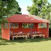 vidaXL Pop-Up Folding Party Tent with 3 Side Panels, Terracotta view 2