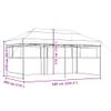 vidaXL Pop-Up Folding Party Tent with 3 Side Panels, Terracotta view 3
