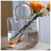 Glass Handbag Vase for Flowers, Style 1, Transparent view 1