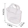 Glass Handbag Vase for Flowers, Style 1, Transparent view 2