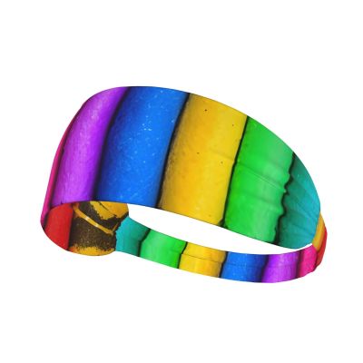 Colorful Colored Pencils, Sweatbands, Summer Accessories, Elastic Bands, Fashionable Non-Slip Headband, Moisture-Wicking Sweatband