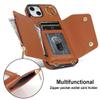 KRjcsfhy Wallet Case with Lanyard and Ring for iPhone 15 Plus, Brown view 4