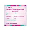 6 Invitations for an 8th Birthday Party – Building Blocks, Heart, Purple, Pink, Blue & Turquoise view 4