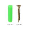 CETEOR Expansion Tubes, 35 pcs, 7 x 28 mm, Green Plastic Wall Anchors view 2
