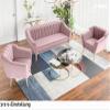 MEBLINI KAIA Mini 3-Seater Sofa for Living Room, Pink Velvet view 3