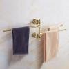 3-Arm Gold 180° Swivel Towel Rack with Crystal Accents view 4