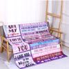 Blanket with “To My Daughter” Inscription, Warm Letter Blanket for Daughter, Birthday Gifts from Mom and Dad, Valentine’s Day Gifts for Daughter (Pink Letter, 130 x 150 cm) view 3