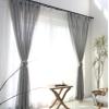 Homxi Sheer Voile Curtains, 2-Pack, Light Gray, 40" W x 84" H Each view 2