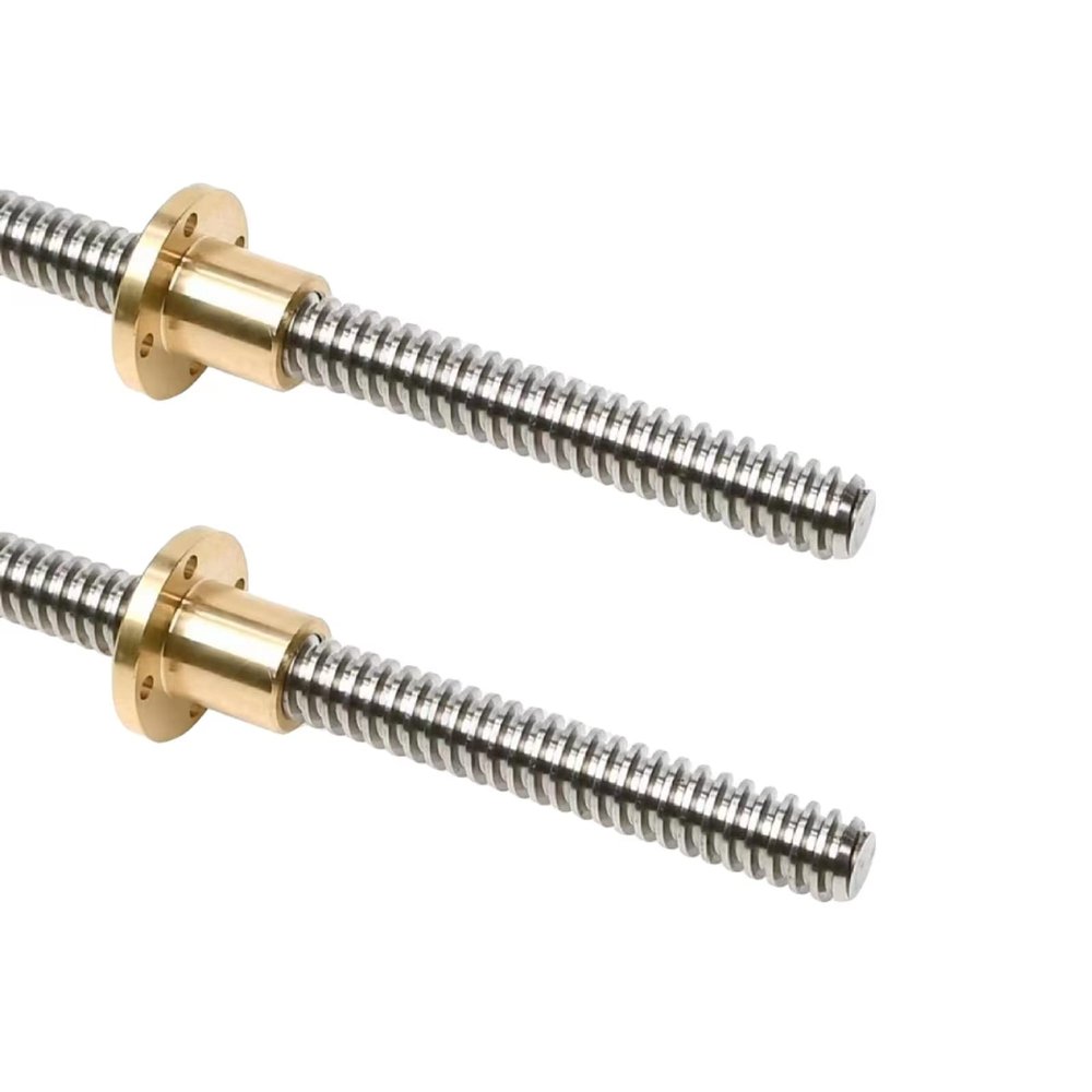 Coavoo 2-Pack T8 Tr8x1.5 Lead Screws, 1000 mm, with T8 Brass Nuts