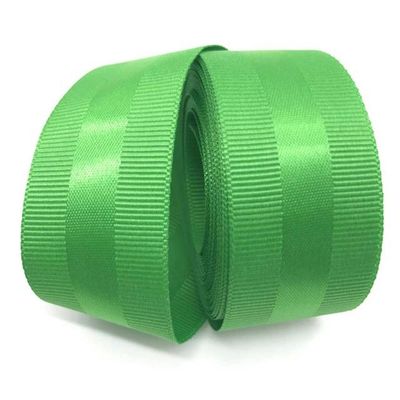 1 in (25 mm) Green Satin Ribbon with Grosgrain Edge, by Yard