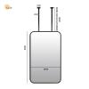 SZITW Large Black Bathroom Mirror with Metal Frame and Double Extension Arm view 2