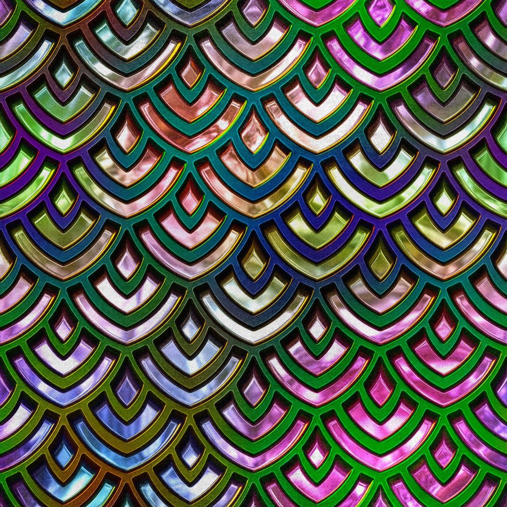 HEKO PANELS Royal Scales Velvet Fabric by the Meter, 5 m, 140 × 500 cm