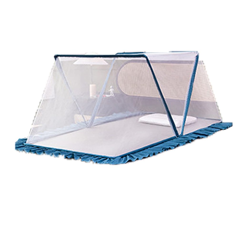 ISCBAFYX Portable Mosquito Net for Adults, Bed Canopy, Breathable and Washable, No Installation Required, for Outdoor Camping, Green B, 160 x 190