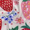 JUMBEAR Round Tablecloth with Strawberries and Flowers, Umbrella Hole and Zipper, Waterproof for Indoor and Outdoor Use view 2