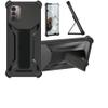 Aroepurt Nokia G21 Hybrid Case with Tempered Glass Screen Protector, Magnetic Folding Stand, Frosted Anti-Fingerprint, Black view 1