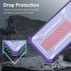 Aroepurt Case for Vivo Y35 4G (2022) with Tempered Glass Screen Protector, Purple view 3