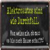 schilderkreis24 Metal Sign "Electric Cars Are Like Diarrhea..." 28 x 12 cm view 1