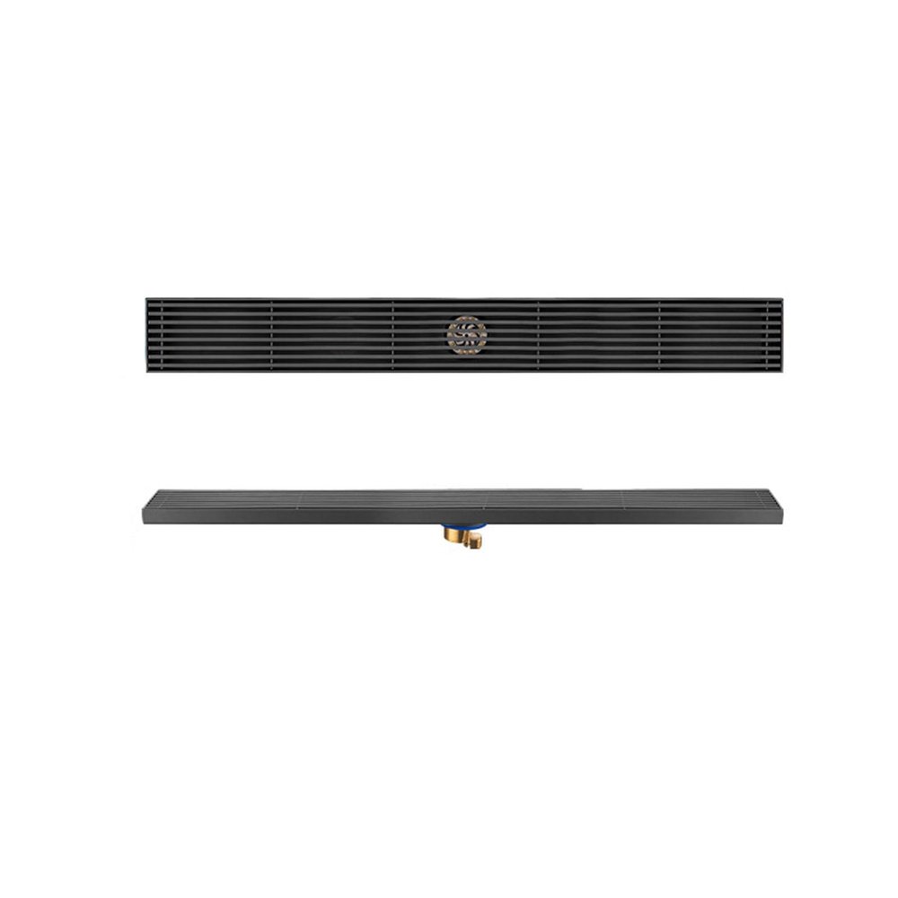 WRJAHCG 8 x 70 cm Rectangular Center Floor Drain with Stainless Steel Grate