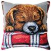 Beloved Puppy Cross-Stitch Cushion Kit, 40 x 40 cm view 1
