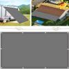 Square Sun Shade Sail 3.1 x 8.2 m with Ropes and Fastening Kit, Light Gray view 1