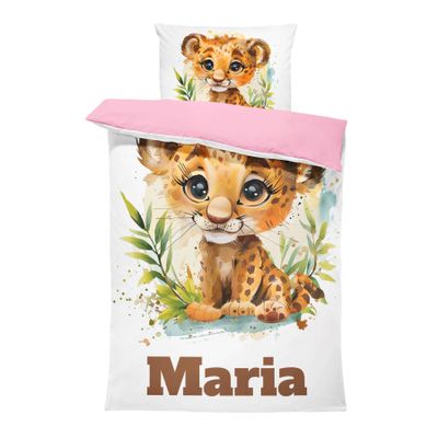 Pictogogo Tiger-Design Personalized Toddler Bedding Set, 100 x 135 cm