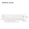 MObyat Wall-Mounted Magazine Rack and Brochure Holder, Clear Acrylic, 3-Pack, 100 cm view 3