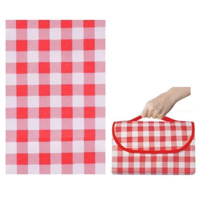 TQQEPOOL Outdoor Picnic Blanket, Waterproof and Sand-Resistant, Foldable, Pink, 200 x 200 cm
