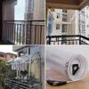 PIPRE 3.9 m x 3.9 m Clear PVC Tarp, 400 g/m², 0.35 mm, Waterproof Cover with Rope view 3