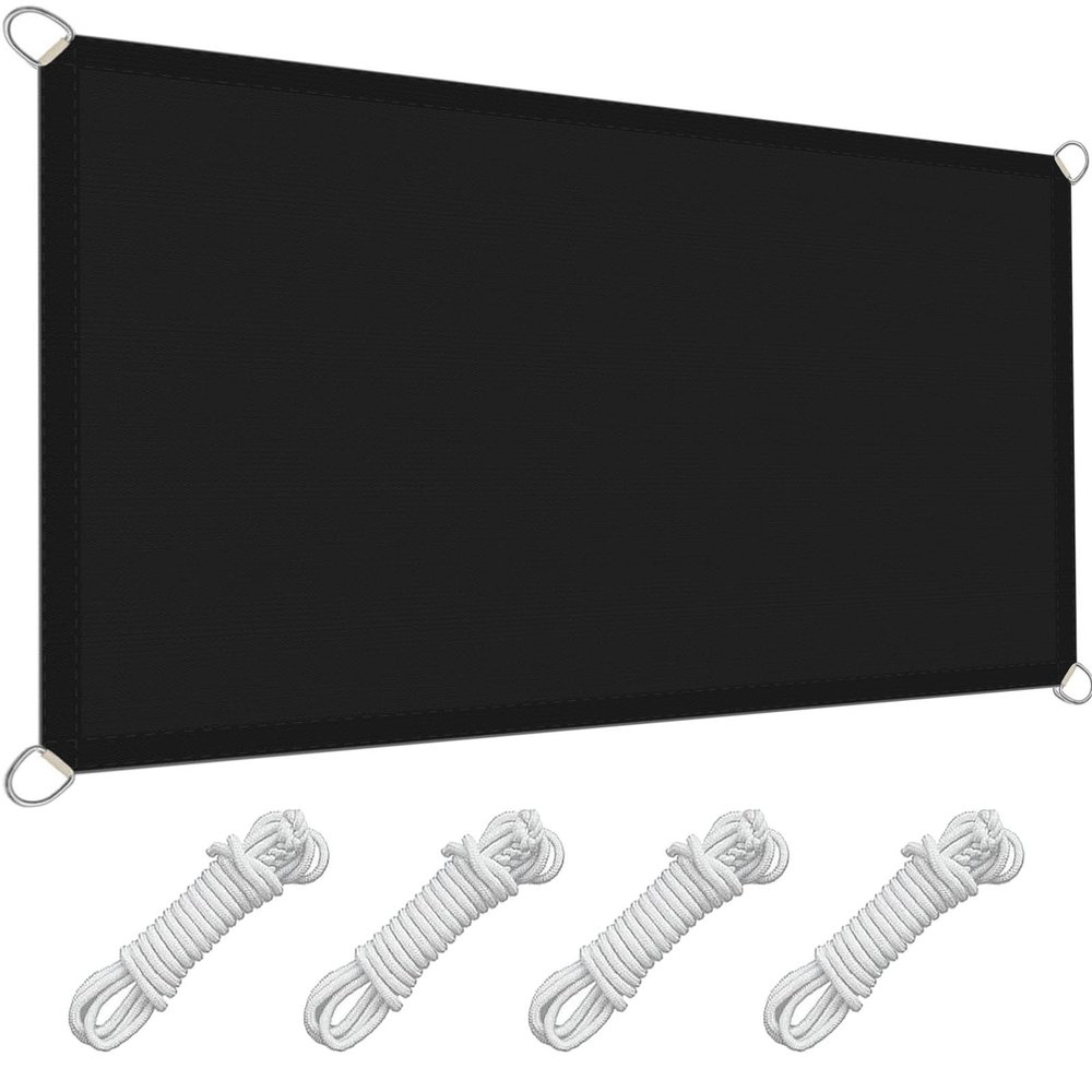 Shade Sail Sun and Wind Protection 1.8 x 7.5 m, Black