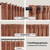 KOUFALL Sheer Linen Curtains for Living Room, 132 x 229 cm, Terracotta Backing view 4